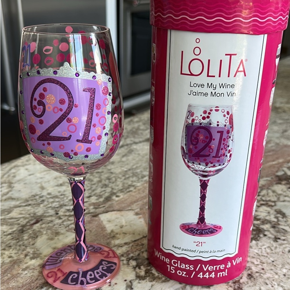 Lolita 21 twenty one wine glass